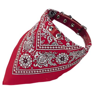 Nobby Halsband mit Tuch rot mit Motiv