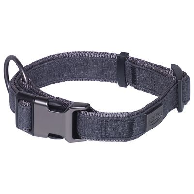Nobby Halsband Linen Deluxe schwarz/grau