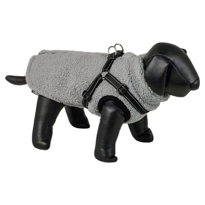 Nobby Hundemantel Plis 2 in 1 grau