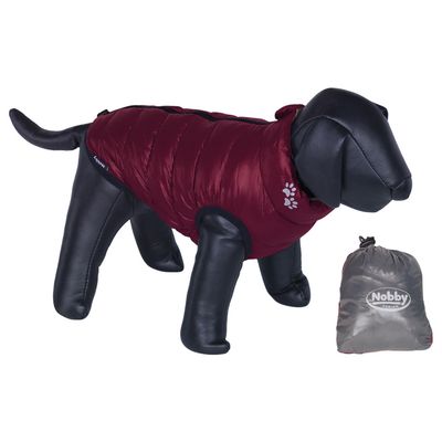 Nobby Hundemantel Light bordeaux-grau
