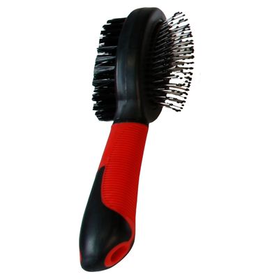 Karlie Professional Borsten- und Stiftbürste 2 in 1 rot/schwarz