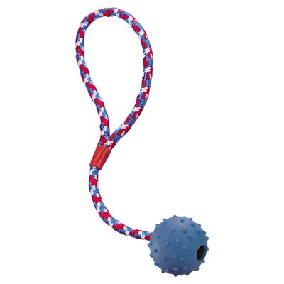 Nobby Vollgummi Ball mit Glocke und Seil