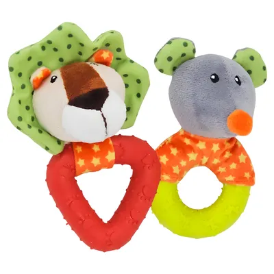 Nobby Hundespielzeug Löwe/Maus aus Plüsch mit TPR Ring Nobby Hundespielzeug Löwe/Maus aus Plüsch mit TPR Ring