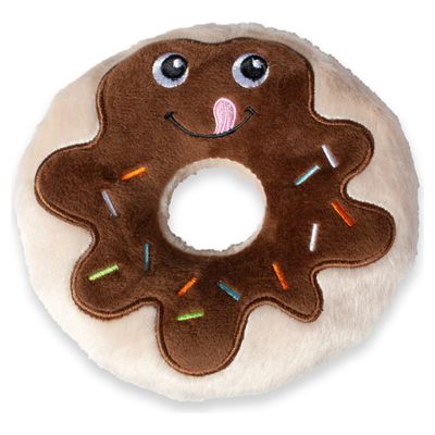 Karlie Hundespielzeug Plüsch Schoko Donut braun