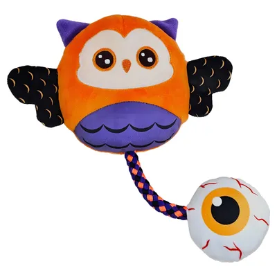 Nobby Hundespielzeug Halloween Plüsch Eule mit Seil Nobby Hundespielzeug Halloween Plüsch Eule mit Seil