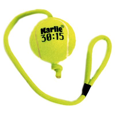 Karlie Hundespielzeug Tennisball mit Seil