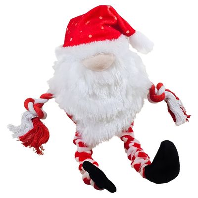 Nobby Hundespielzeug Xmas Wichtel mit elastischen Beinen aus Plüsch