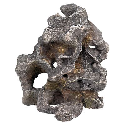 Nobby Aquariendekoration Stein mit Löchern grau