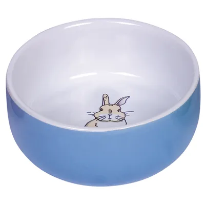 Nobby Nager Keramik Napf brown Rabbit blau/weiß Nobby Nager Keramik Napf brown Rabbit blau/weiß