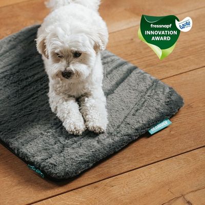 Manuly Set | Hunde Isomatte mit Langhaar Aqua Bezug
