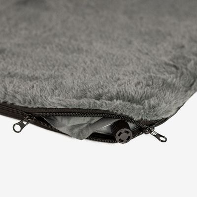 Manuly Set | Hunde Isomatte mit Langhaar (anthrazit) Bezug