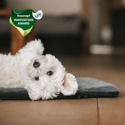 Manuly Set | Hunde Isomatte mit Langhaar (anthrazit) Bezug
