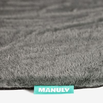 Manuly Set | Hunde Isomatte mit Langhaar (anthrazit) Bezug