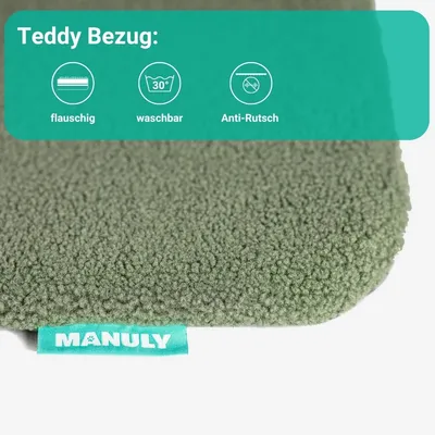 Manuly Set | Hunde Isomatte mit Teddy (olivgrün) Bezug Manuly Set | Hunde Isomatte mit Teddy (olivgrün) Bezug