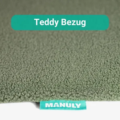 Manuly Set | Hunde Isomatte mit Teddy (olivgrün) Bezug Manuly Set | Hunde Isomatte mit Teddy (olivgrün) Bezug