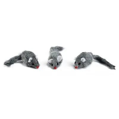 Beeztees Katzenspielzeug Maus grau - 3 Stück Beeztees Katzenspielzeug Maus grau - 3 Stück