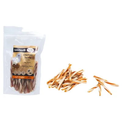 Beeztees Hundesnack Hähnchen Twirls mit Fisch Beeztees Hundesnack Hähnchen Twirls mit Fisch