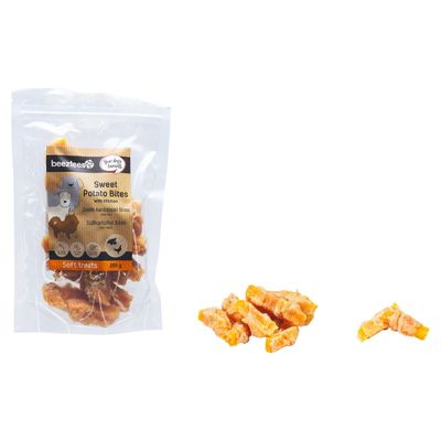 Beeztees Hundesnack Süßkartoffel Bites mit Huhn