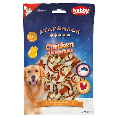 Nobby StarSnack Chicken Fish Knots 70 g Nobby StarSnack Chicken Fish Knots 70 g