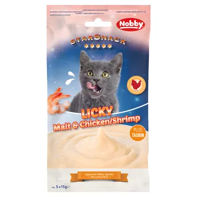 Nobby Starsnack Licky Cat Malt & Chicken/Shrimp 5 x 15 g Nobby Starsnack Licky Cat Malt & Chicken/Shrimp 5 x 15 g