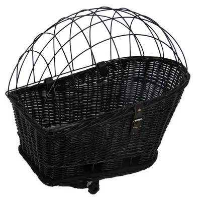 Duvo+ Fahrradkorb mit Kissen Weiden Provence schwarz für Katzen Duvo+ Fahrradkorb mit Kissen Weiden Provence schwarz für Katzen