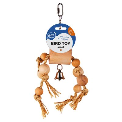 Duvo+ Spielzeug mit Sisalseil & Holzperlen beige