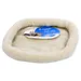 Duvo+ Bett oval Schafsfell braun für Katzen