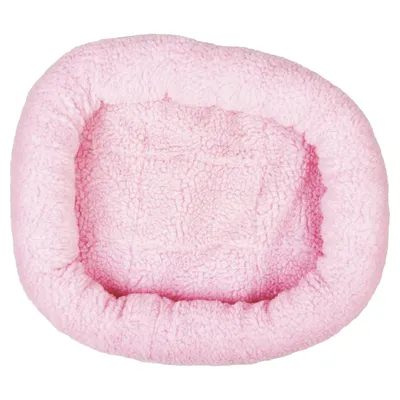 Duvo+ Bett oval Schafsfell rosa für Katzen Duvo+ Bett oval Schafsfell rosa für Katzen