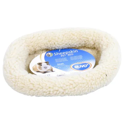 Duvo+ Bett oval Schafsfell braun für Katzen Duvo+ Bett oval Schafsfell braun für Katzen