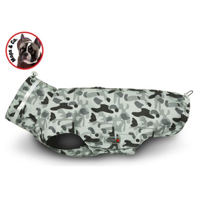 Wolters Outdoorjacke Camouflage für Mops & Co. grau/schwarz