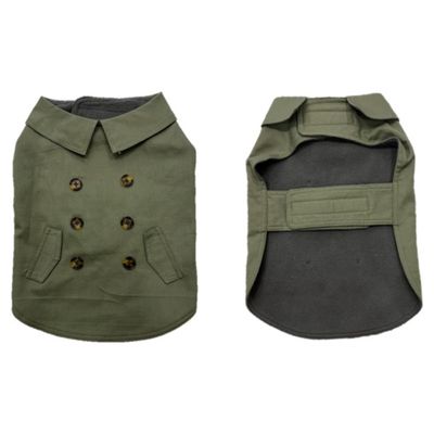 Duvo+ Hundemantel Trenchcoat grün