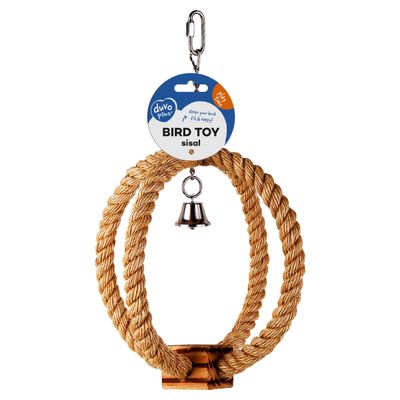 Duvo+ Ringseil aus Sisal mit BBQ Block und Glocke beige