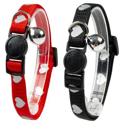 Duvo+ Reflektierendes Katzenhalsband Herzen