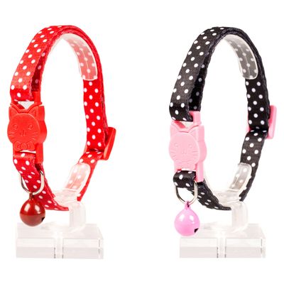 Duvo+ Katzenhalsband weiße Bälle Nylon