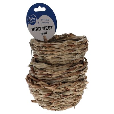 Duvo+ Brutnest für Vögel mit Haken aus Schilf