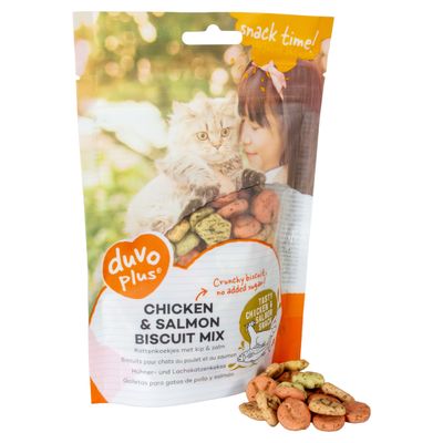 Duvo+ Katzensnack Chicken & Salmon Biscuits Mix 50 g