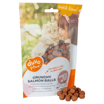 Duvo+ Katzensnack Crunchy Salmon Balls 50 g Duvo+ Katzensnack Crunchy Salmon Balls 50 g