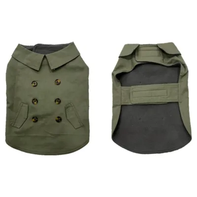 Duvo+ Hundemantel Trenchcoat grün Duvo+ Hundemantel Trenchcoat grün
