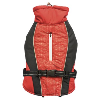 Duvo+ Hundemantel Hi Vis Casual rot/schwarz