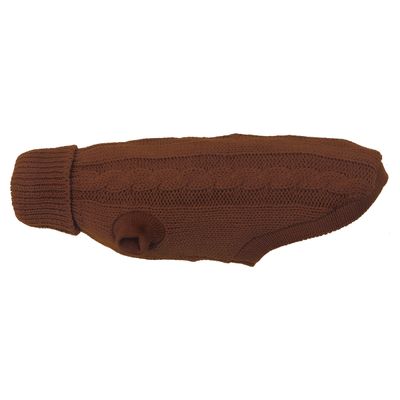 Wolters Zopf-Strickpullover schoko
