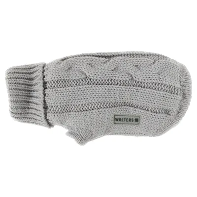 Wolters Zopf-Strickpullover für Mops & Co. silber Wolters Zopf-Strickpullover für Mops & Co. silber