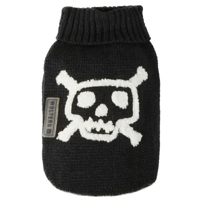 Wolters Strickpullover Totenkopf schwarz/weiß Wolters Strickpullover Totenkopf schwarz/weiß