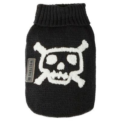 Wolters Strickpullover Totenkopf schwarz/weiß