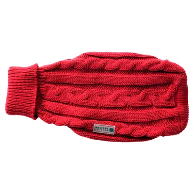 Wolters Zopf-Strickpullover für Mops & Co. rot Wolters Zopf-Strickpullover für Mops & Co. rot