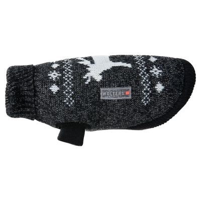 Wolters Strickpullover Elch mit Glitzer schwarz/silber