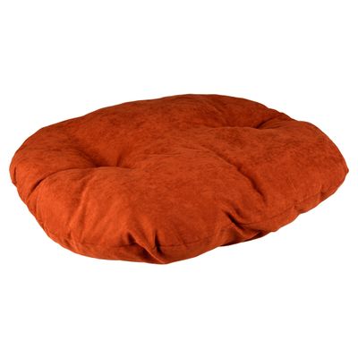 Duvo+ Hundekissen oval Velvet Copper rot/weiß