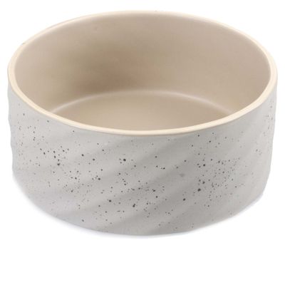 Duvo+ Hunde-Futternapf Stone wavy dune grau-grün