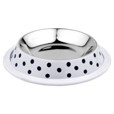 Duvo+ Hundenapf Deco Fix Dots weiß