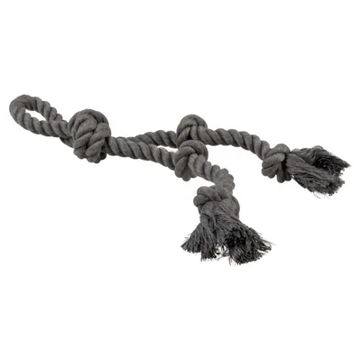 Duvo+ Hundespielzeug Eco-Seil 5 Knoten & Schlaufe grau Duvo+ Hundespielzeug Eco-Seil 5 Knoten & Schlaufe grau