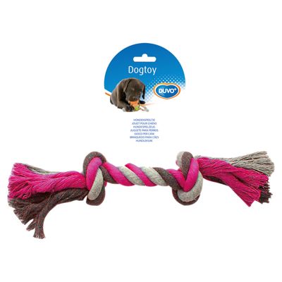 Duvo+ Hundespielzeug Knot Baumwolle grau/rosa